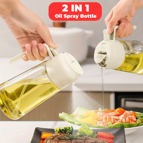 2 in 1 Oil Sprayer and Oil Dispenser Bottle 500ml